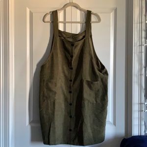 Corduroy overall dress